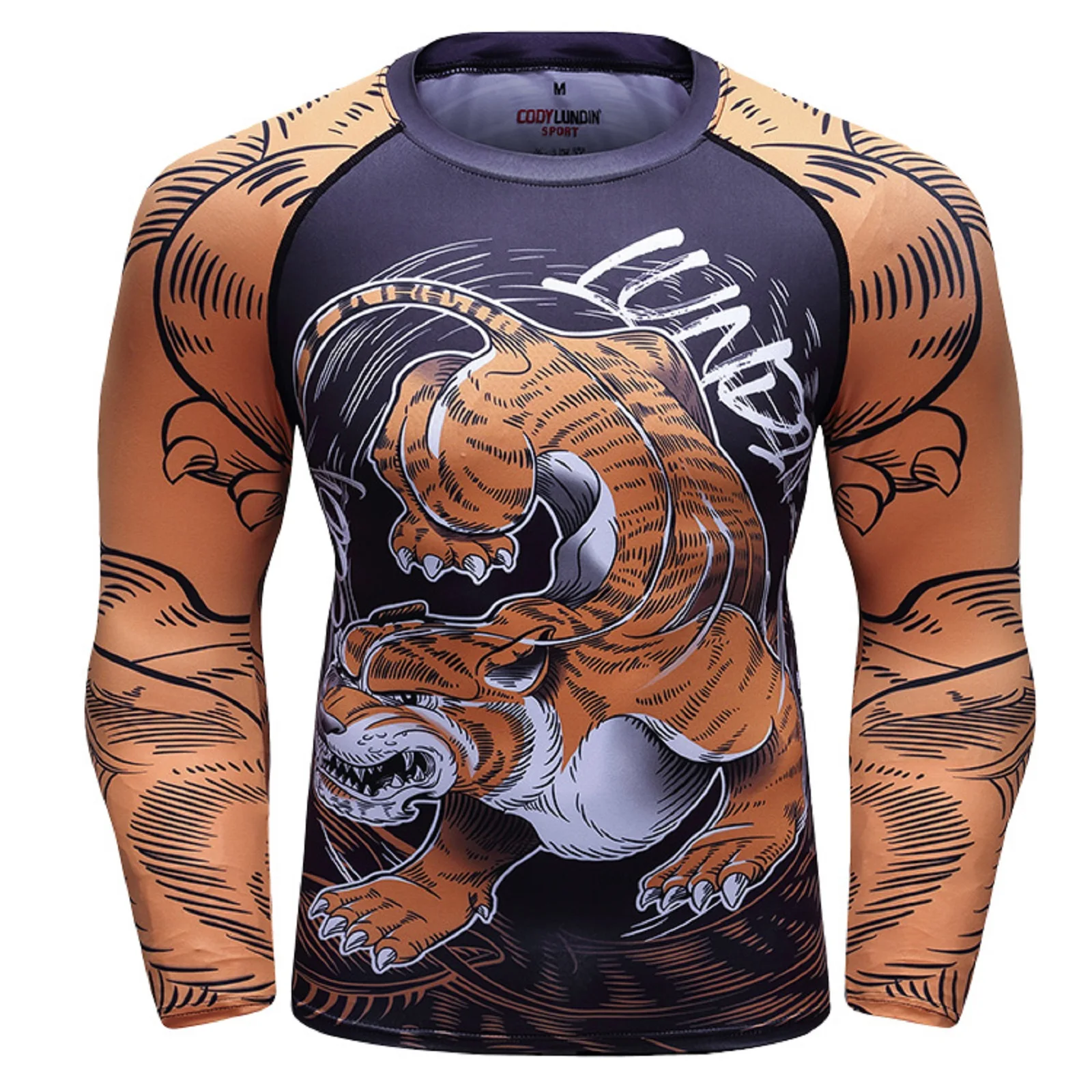 

Cody Lundin ODM Wholesale Factory Price Men Sportwear Basketball Exercise Long Sleeve Shirt Compression Fitness Rash GUard