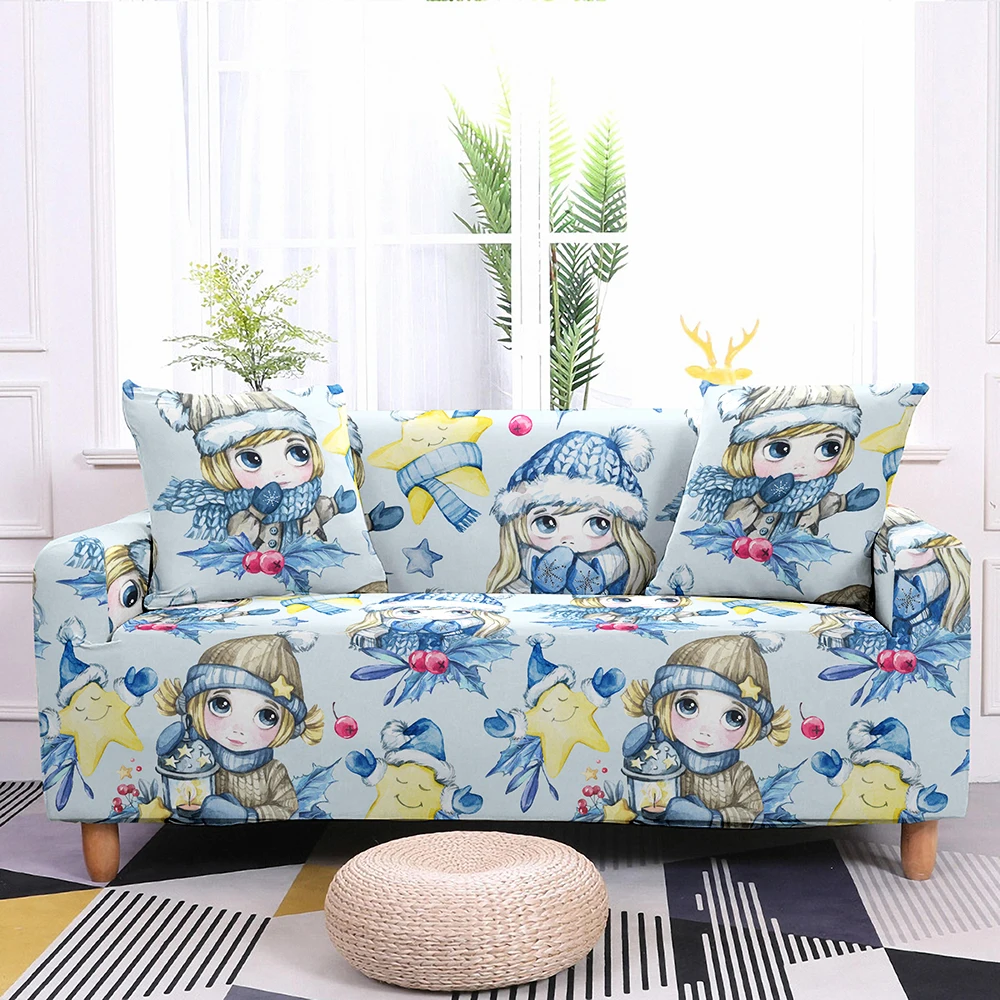 Эластичный чехол для дивана милый растягивающийся L-образной формы кресла в