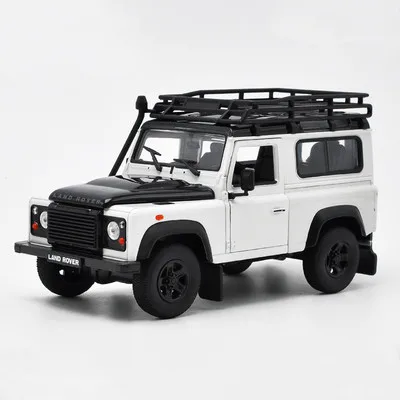 Luggage rack -White Высокое качество подарок 1:24 Defender внедорожный сплав модель, моделирование литья под давлением дверь оттяните назад Коллекция Модель - Цвет: Luggage rack -White