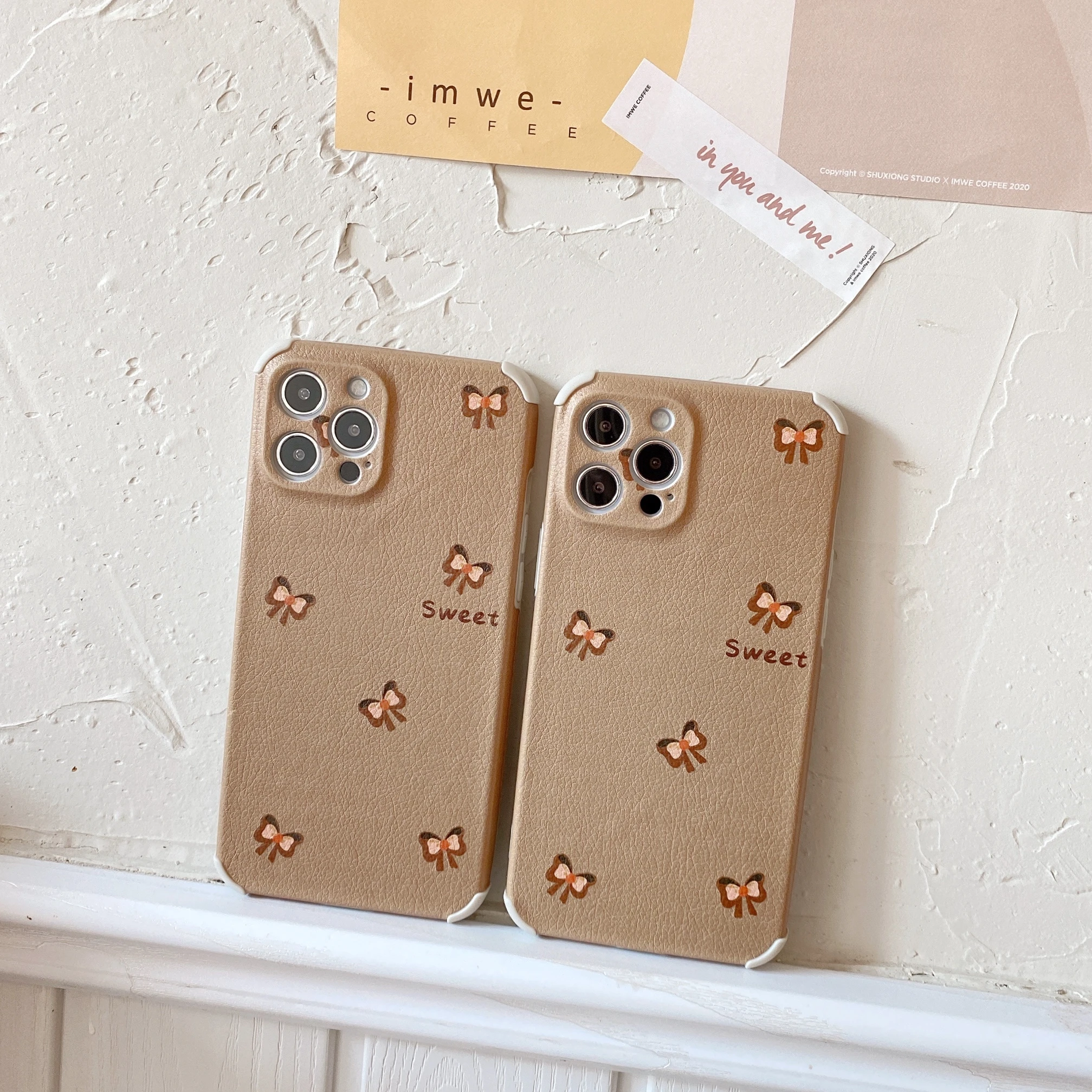 

SWEET simple bowknot suitable for iphone 12 pro mobile phone case 11 7 8 plus X XS Max Xr mini protective cover case