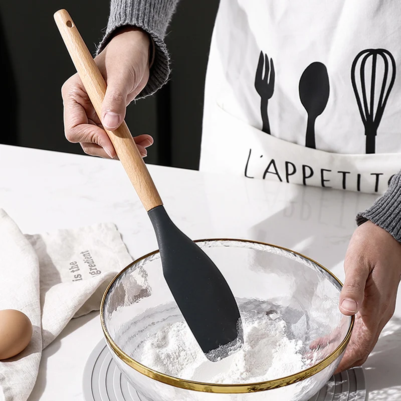 8 шт. набор силиконовых кухонных принадлежностей силиконовый шпатель шлицевая