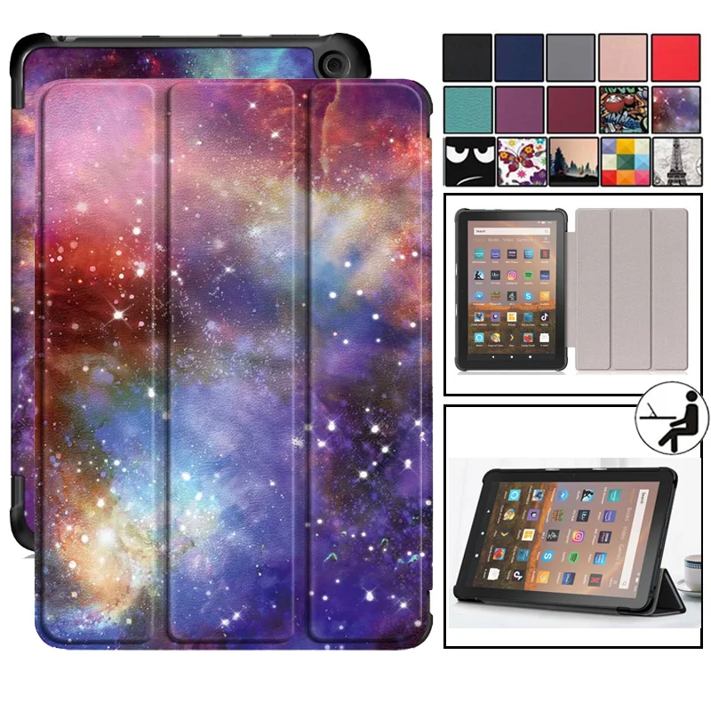 

Ультратонкий чехол-книжка для Amazon Fire HD 8 Plus с автоматическим пробуждением/спящим режимом, из искусственной кожи, Kindle Fire HD8 Plus 2020 2017 2018