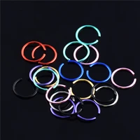 8mm 2 20pcs c shaped nose ring lip ring hip hoop septum rock stainless steel nose piercing punk piercing body jewelry