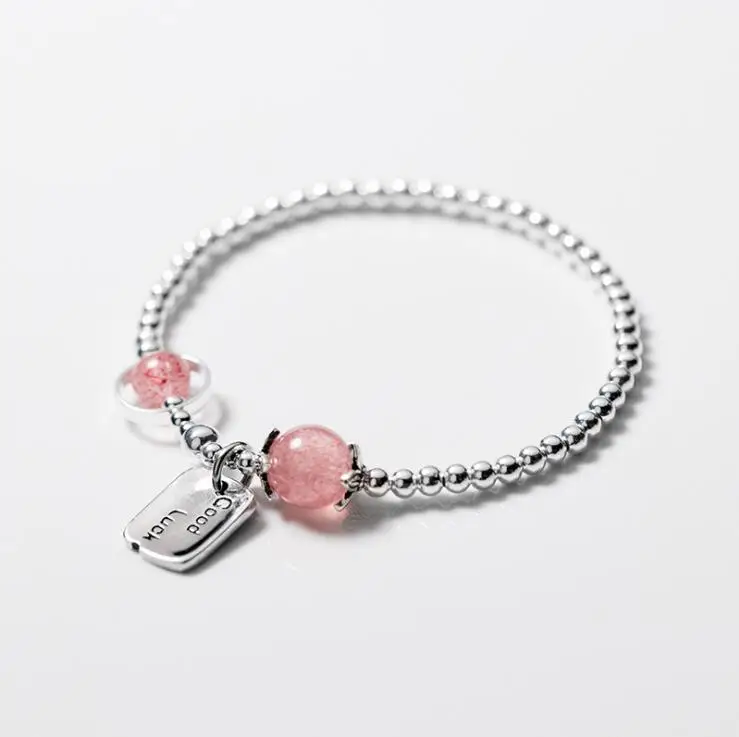 Серебряный браслет Goodluck 100% настоящий 925 пробы серебряный с бусинами из