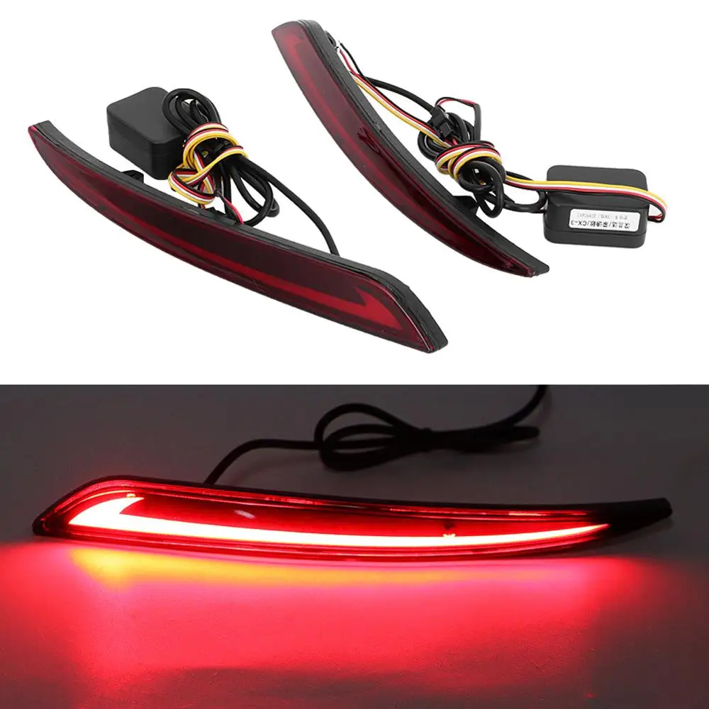 

2 pcs 12V High brightness LED chips Car Rear Bumper Tail Light Brake Fog Lamp Signal Light Fit for Ford Mondeo 2013-2017