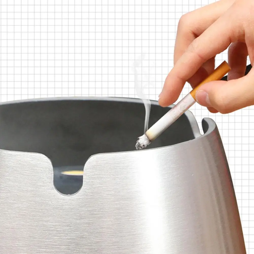 Большой пепельница с защитой от ветра для рабочего стола копченый