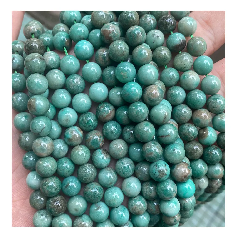 

Natural Stone Green Turquoise Agate Beads 6mm 8mm 10mm Pick Size 15'' Round Loose Gemstone Beads For Jewelry Making Bracelet