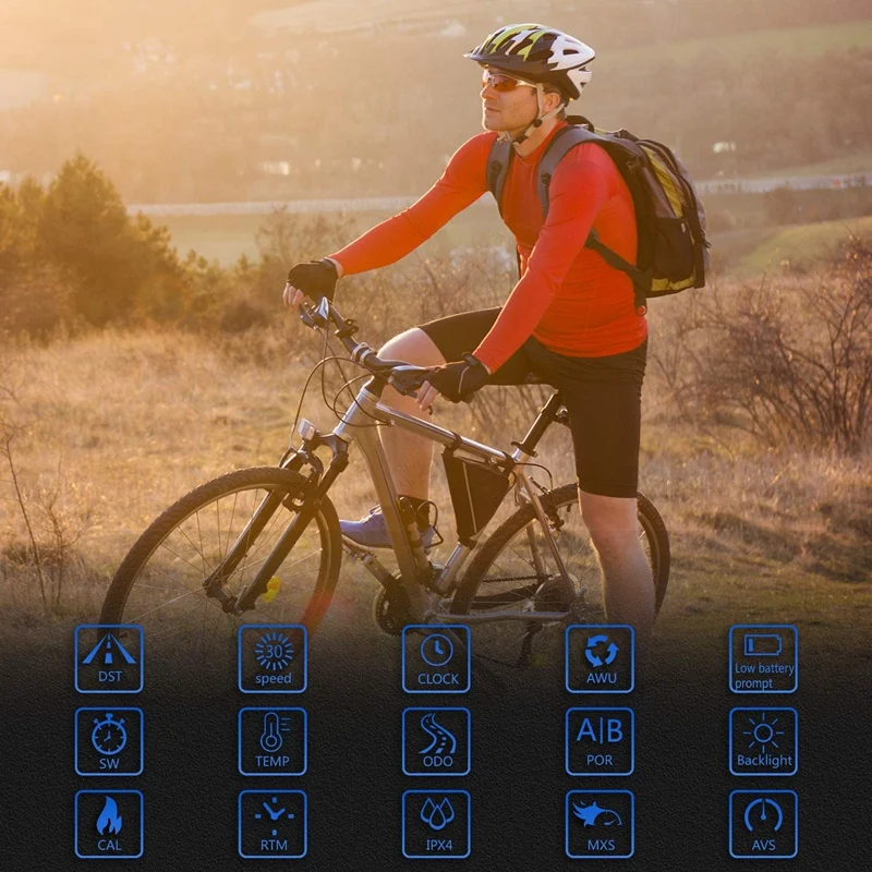 

Bike Light with Bike Speedometer Speedometer Waterproof Bike Odometer Light Set Bicycle Accessories