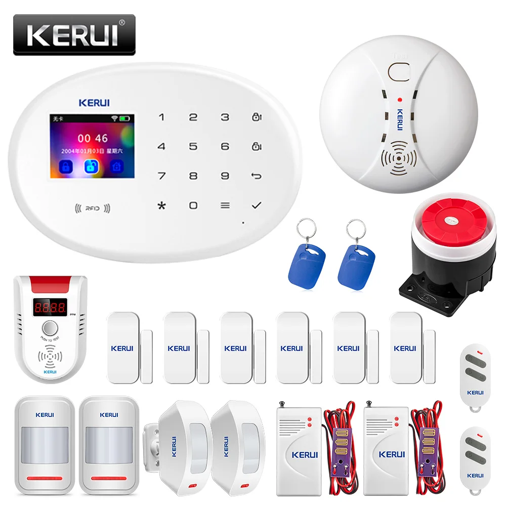 

KERUI W20 Wireless Home Alarm System WIFI GSM Smart Alarm Kit Home Motion Gas Water Sensor APP Remote Control