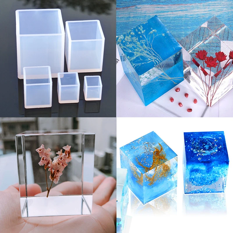 

New Cube Shape Candle Silicone Mold DIY Gypsum Plaster Crafts Mould Square Resin Mold For Silicone Soap Candle Molds Making DIY