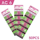 50 шт., одноразовые батарейки AG6 LR920 LR921 SR69