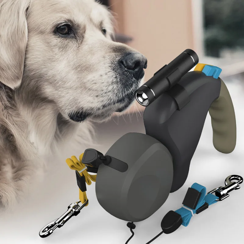 Automatic Retractable Pet Leash Dog Double Sides Rope with LED Light TN99 | Дом и сад