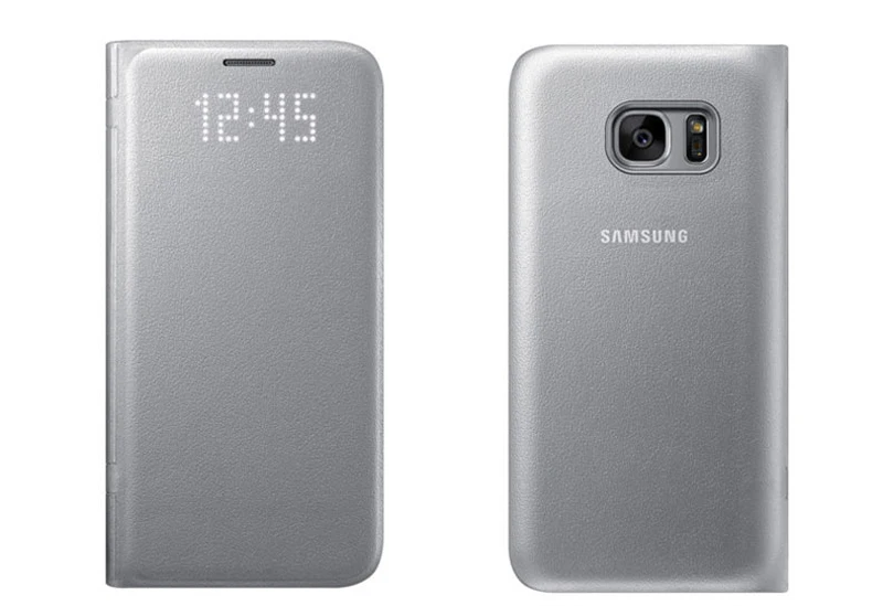Серебристый Светодиодный чехол для samsung, умный чехол, чехол для телефона, для samsung GALAXY S7 G930F, тонкий флип-чехол - Цвет: Серебристый