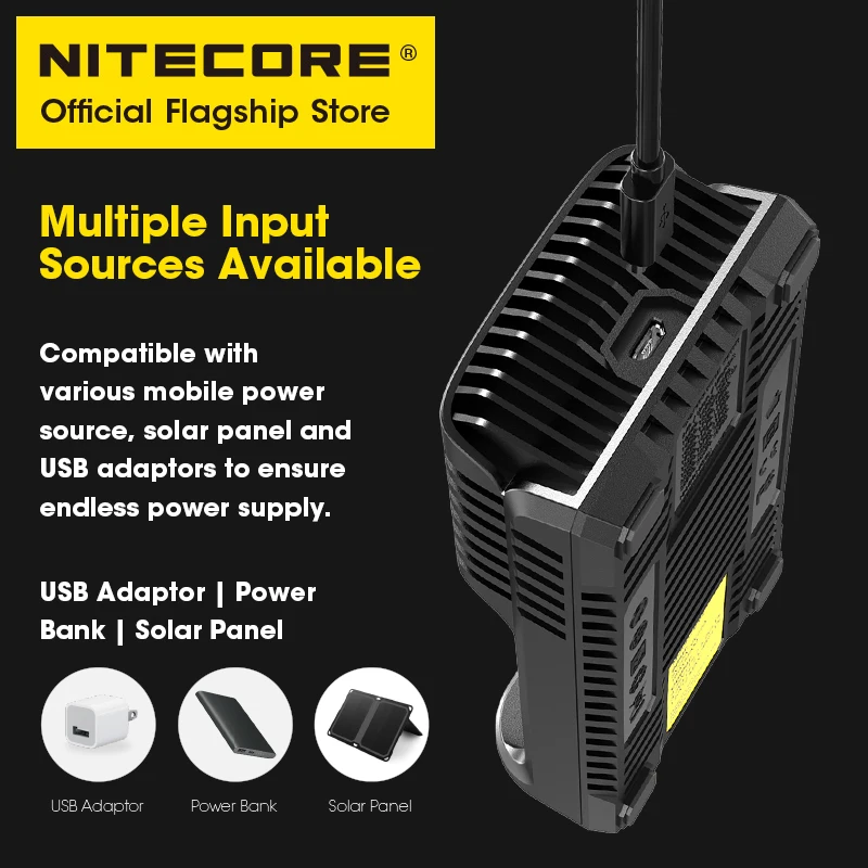 Интеллектуальное зарядное устройство NITECORE UMS2 с двумя слотами USB QC Быстрая