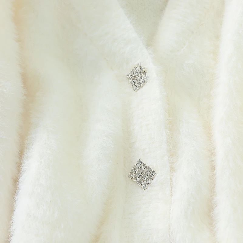 

HELIAR Women Sweater Winter Buttoned Up Elegant Coat Women Velvet Jackets Casual Loose Winter Cardigan For Women 2020 Winter