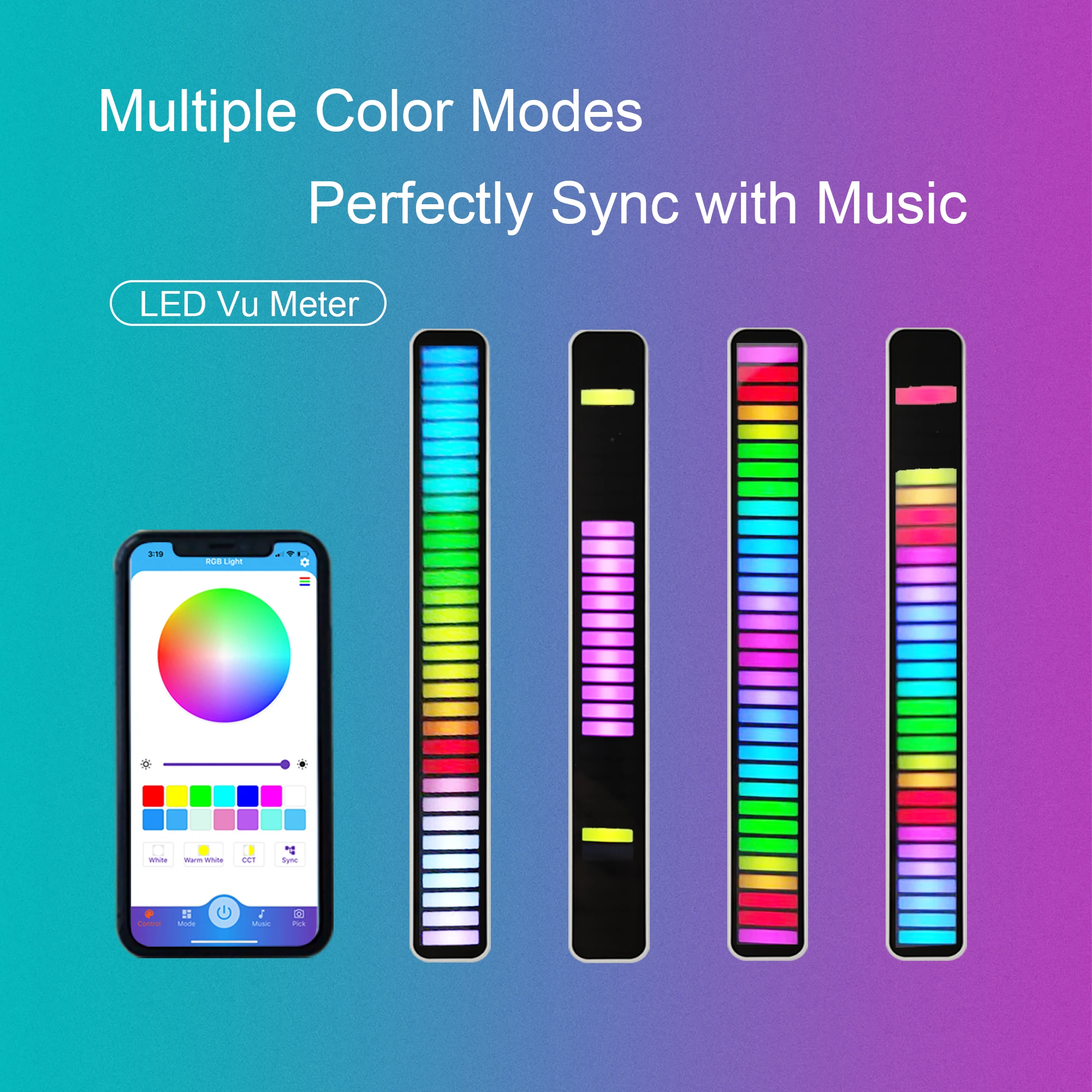 Умная Светодиодная лампа с USB зарядкой и поддержкой звука|Светодиодные ленты| |