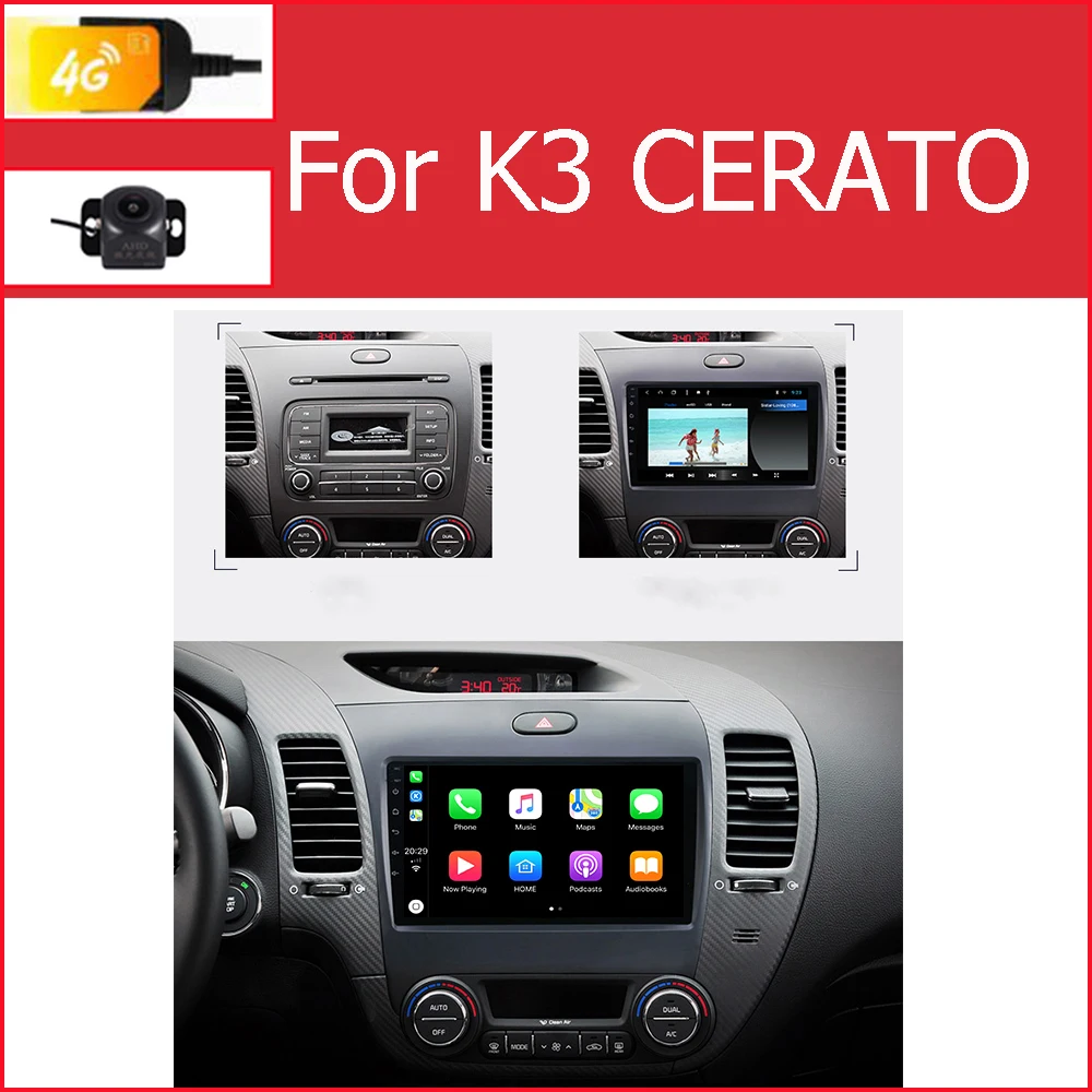 Автомобильный мультимедийный плеер головное устройство для Kia K3 CERATO с Android 10 0