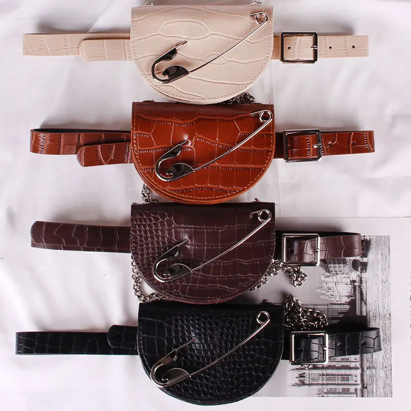 Новая полукруглая поясная сумка из крокодиловой кожи Женская Корейская