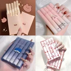 Набор из 5 шт., каштановая губная помада, матовый бархатный туман, глазурь для губ, водостойкий стойкий макияж, нелегкий блеск для губ, косметика TSLM1