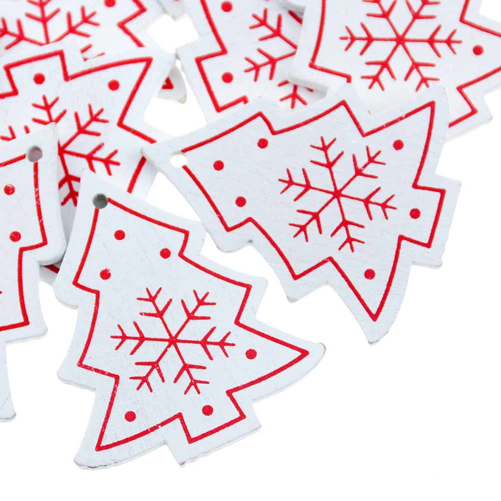 10 шт. Новогоднее Елочное украшение деревянные подвесные Подвески подарки