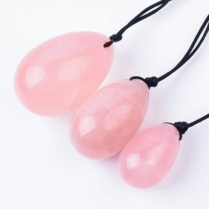 Натуральный розовый кварц Yoni массаж яичек набор яиц для массажа Kegel упражнения
