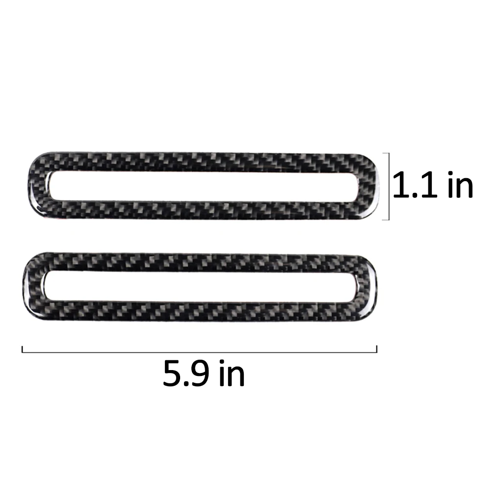 

1 Pair Carbon Fiber Door Air Outlet Vent Sticker Trim For Ford Mustang 2015-2018