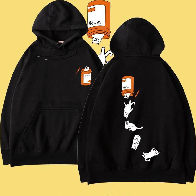 

Men M-5XL Spring Autumn Men's Hoodies Fashion Japan Style Streetwear Funny Print Sweatshirt Male Casual Men Clothing harajuku