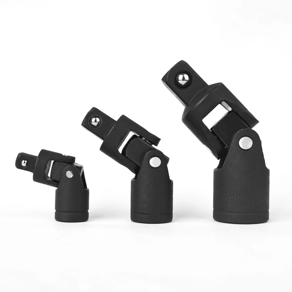 

3pcs Impact Swivel Universal Joint Air Impact Socket Set 1/4" 3/8" 1/2" Suitable For Maintenance, Car Modification