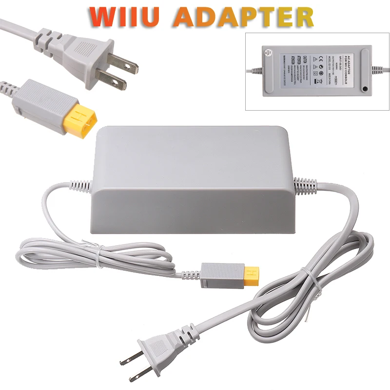 

75 W Power Adapter Charger Compatible for Nintendo Wii U Console Games Power Adapter Accessories US Plug Chargers Cable