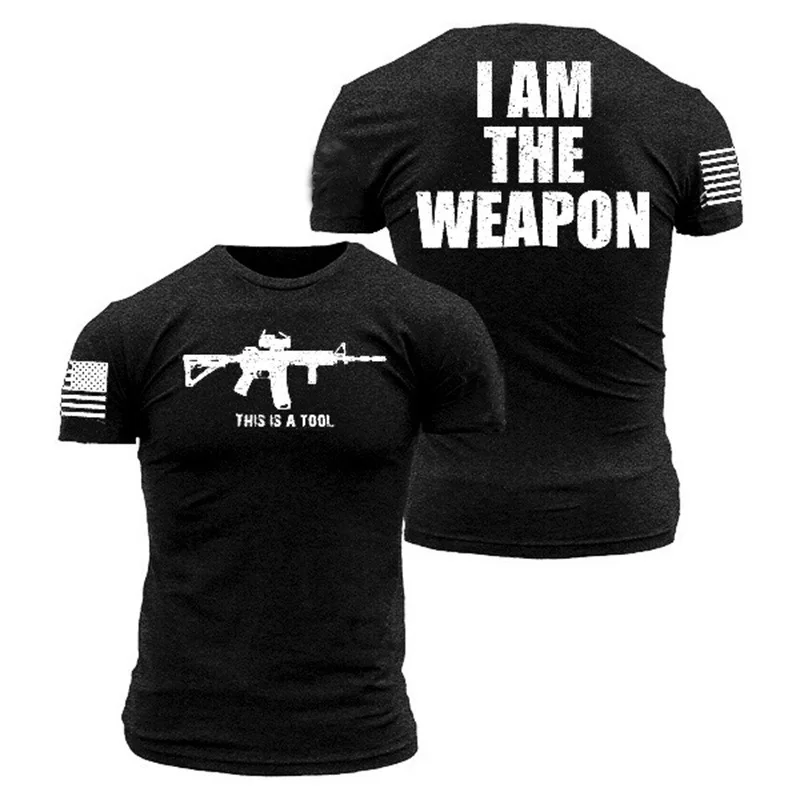 Футболка мужская с надписью I AM THE оружия 2020|Мужские футболки| |
