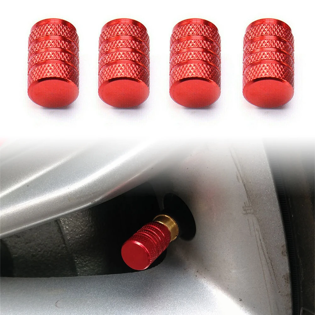 

4pcs Super Cool Aluminium Alloy Valve Cap Car Accessories SUV Wheel Tyre Valve Stems Air Dust Aluminium Cover Screw Cap