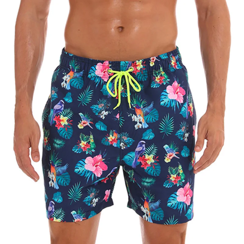 Color flower Datifer пляжные короткие летние быстросохнущие мужские пляжные шорты, мужские шорты для плавания, одежда для серфинга, мужские спортивные шорты для бега, тренажерного зала - Цвет: Color flower