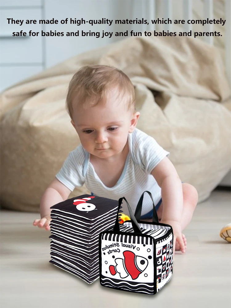 Высококонтрастные Детские фонарики черно-белые Игрушки для развития мозга