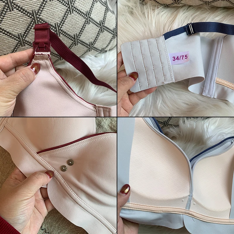 Бюстгальтер для кормления плотно прилегающий к телу удобный без стальных колец