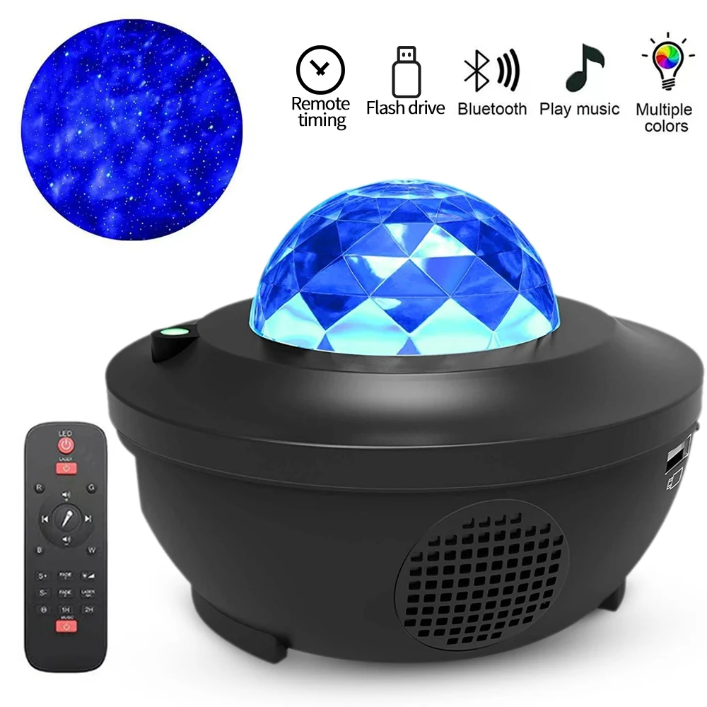 

LED Star Projector Night Light Bluetooth Laser Music Player Bedroom Decoration Projecting Lamp For Kids Gifts