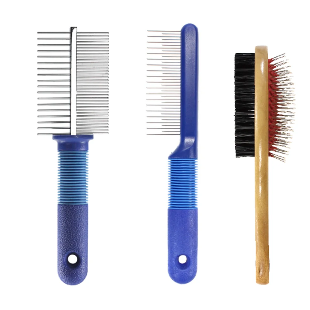 

Dog Comb Long Thick Hair Fur Removal Brush Stainless Steel Lightweight Pets Dog Cat Grooming Combs For Shaggy Dogs Barber