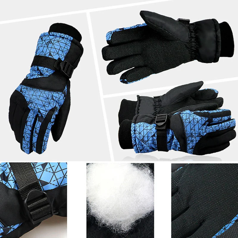 

1 Pair Ski Gloves Warm Windproof Anti-slip for Winter Outdoor Snow Motorcycle Cycling EDF88