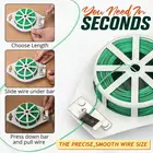 Многоразовая фиксирующая веревка с зеленым покрытием для садовых растений, 3050 м