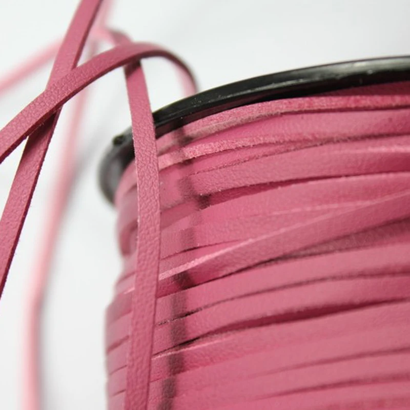 

AaaZee 10 Yards 3mm Patent Faux Soft Suede Leather for DIY Bracelet Jewelry Making, Magenta Coated