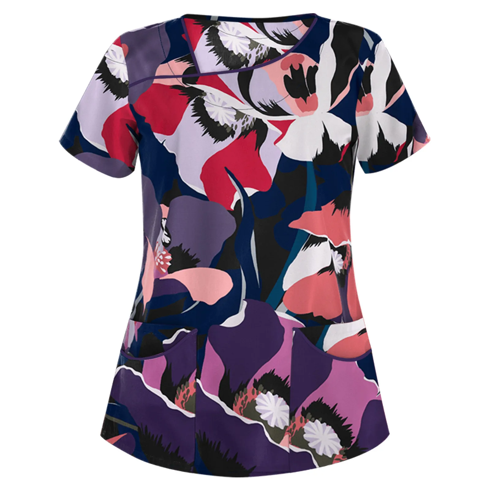 Женская футболка с коротким рукавом и v-образным вырезом Рабочая Одежда Блуза