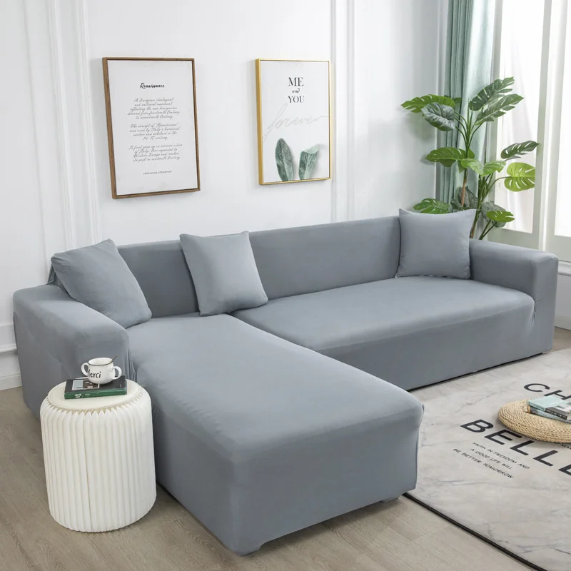 

Solid Color Sofa Cover Big Elasticity Stretch Couch Cover Sofa Corner Sofa Towel Furniture Cover For Living Room 1/2/3/4 Seater