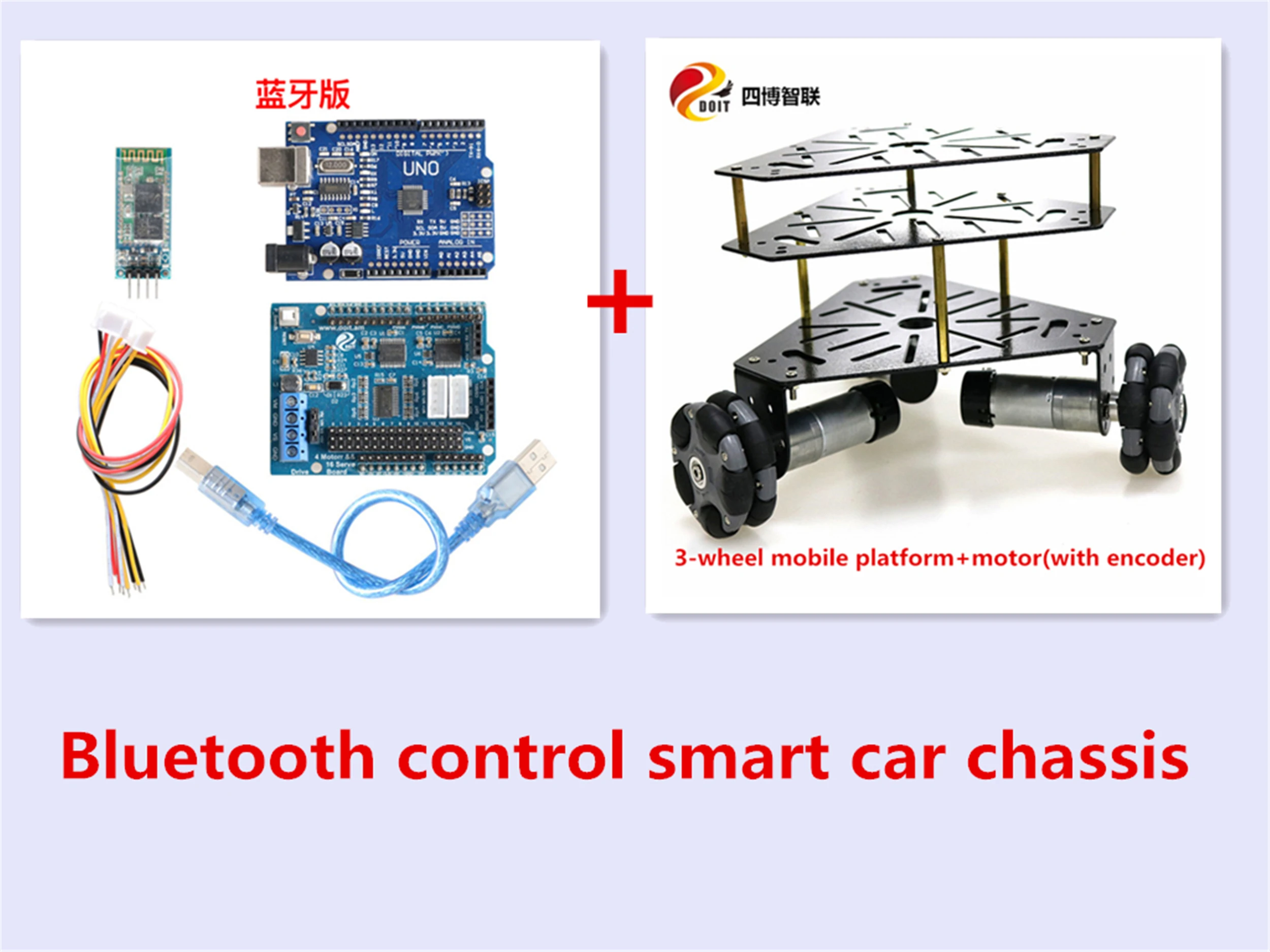 SZDOIT Wi Fi/Bluetooth/ручка Управление 3 Слои в металлическом корпусе 3WD RC робот шасси