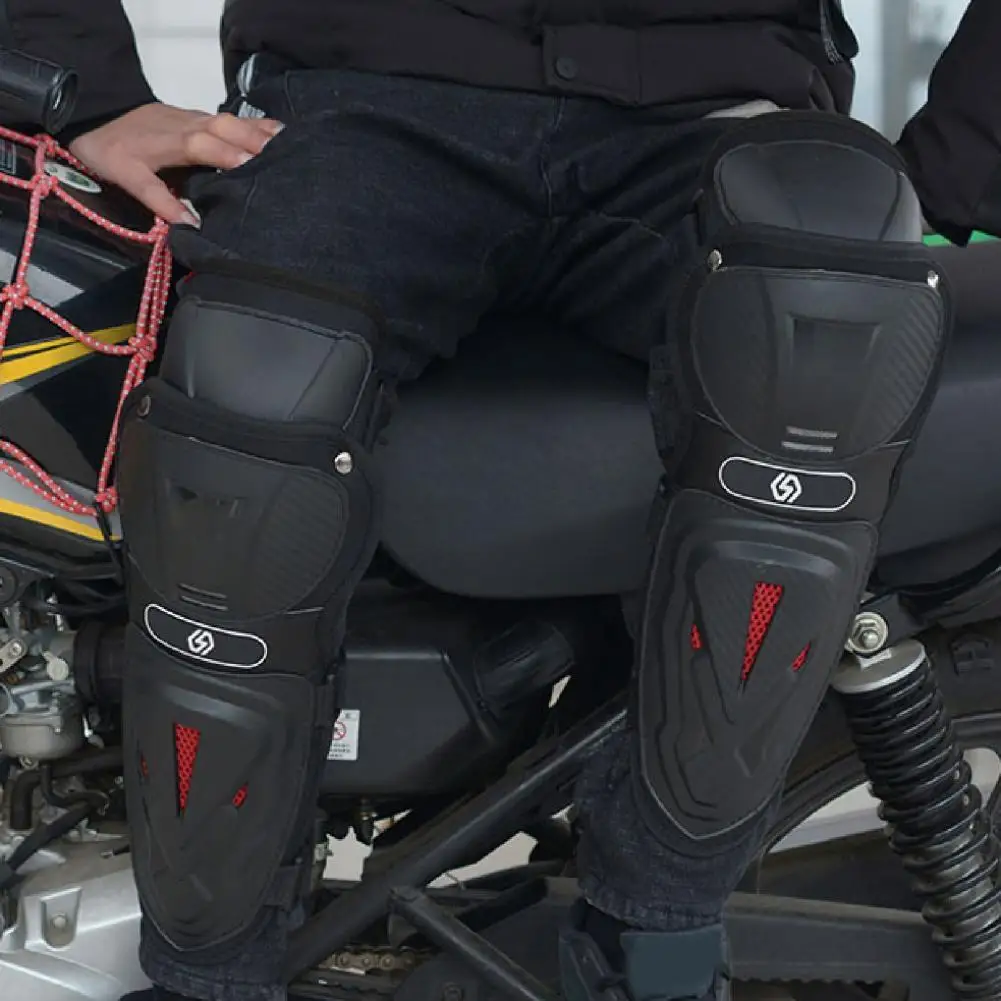 

4Pcs/Set Motorcycle Knee Elbow Pads Breathable Windproof Comfortable Shock Resistant Body Guard Cycling Protective Gear