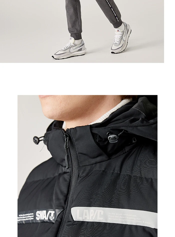 Semir, хлопковый жилет, мужской, Молодежный, хит, цветной, с буквенным принтом, с капюшоном, мужской жилет, теплый, короткий, параграф, тренд, без рукавов, жилет