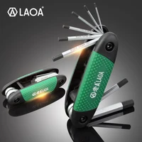 laoa folding allen key set portable hex wrench inner hexagon screwdriver made of cr v steel durable and easy to carry