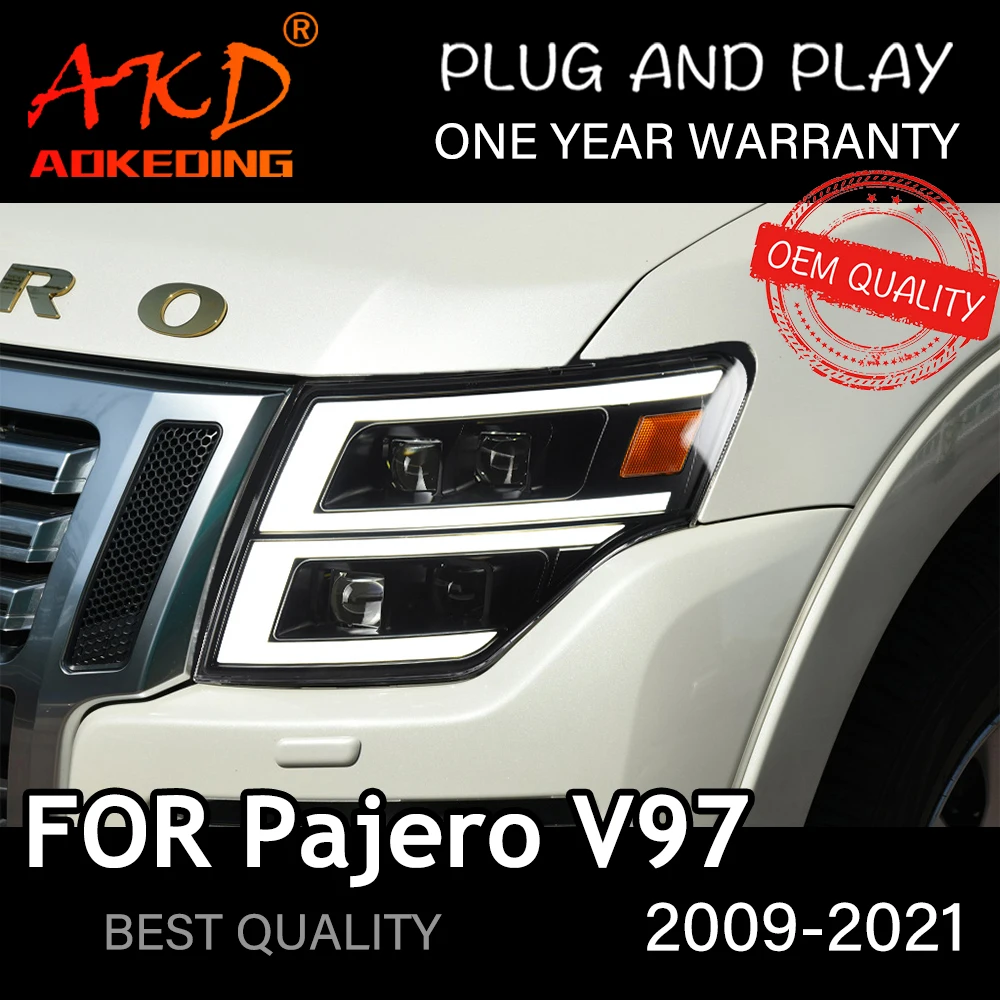 Фары для Pajero V93 V97 2006-2020 автомобильные светодиодные фары DRL Hella 5 - Цена: 59739.95