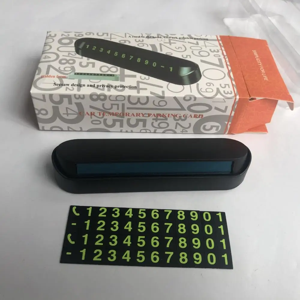 M01 Temporary Car Parking Card Telephone Number Night Light Styling Phone Hidden Plate | Автомобили и мотоциклы