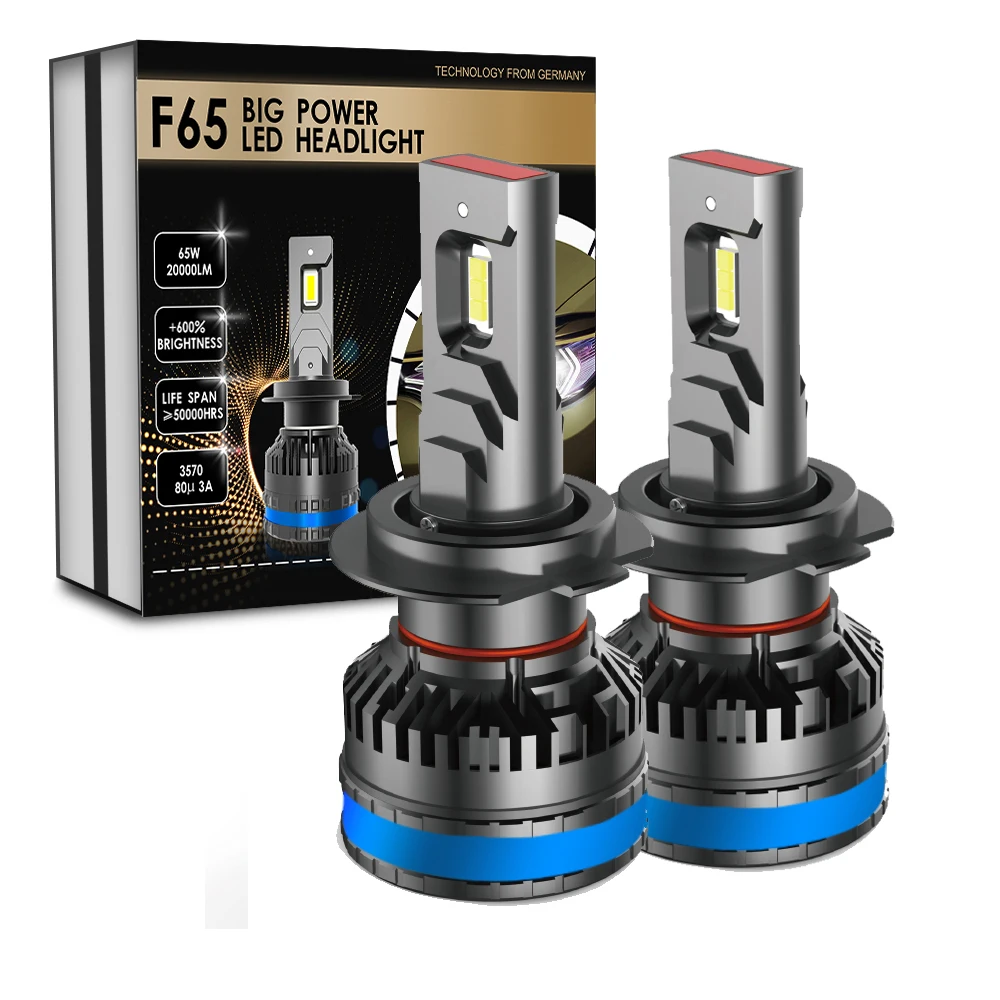 

Xenplus F65 2pcs Car Led Headlight H7 H4 H1 H3 H11 H8 H9 9005 9007 Fog Lamp 40000LM 3570 Chip Auto Light Bulb
