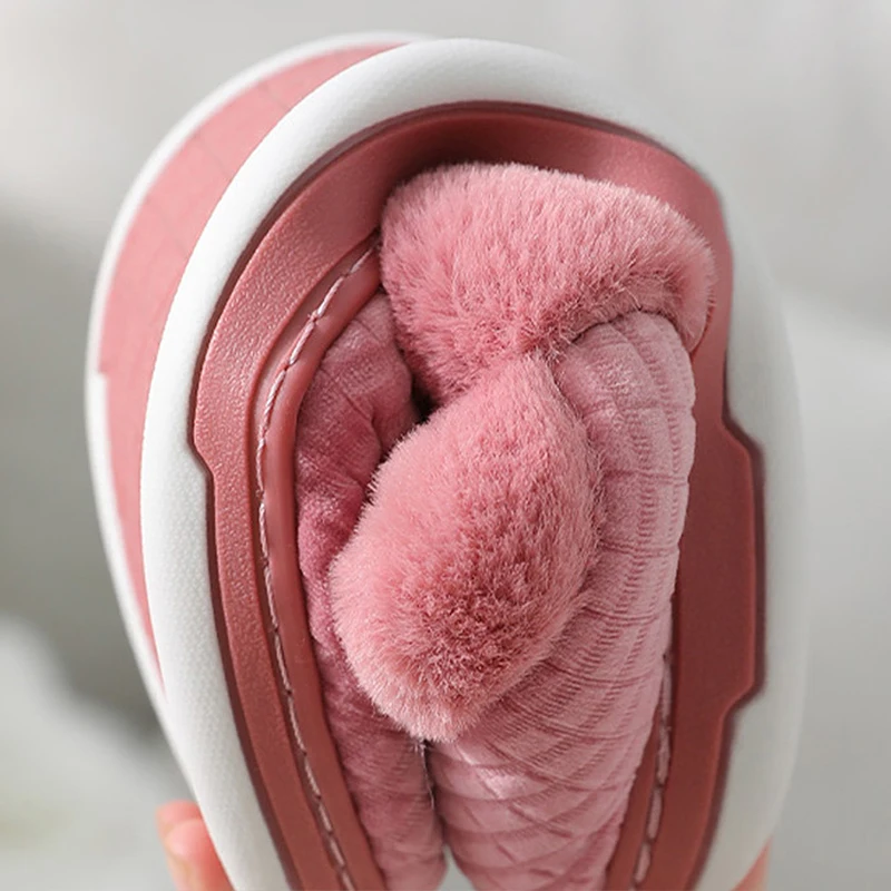Home Slippers for Women Winter Furry Short Plush Lady Non Slip Bedroom Couple Soft Indoor Shoes Female | Обувь