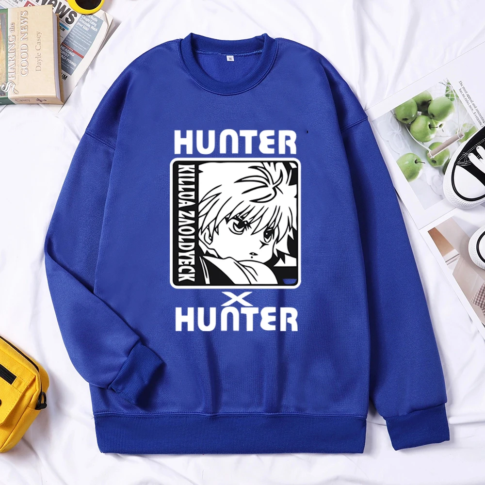 

Hunterhunter Hoodie Hxh Japan Anime Men Killua Sweatshirt Hoodies Sweatshirts Spring Autumn Crewneck Pullovers Hoody Streetwear